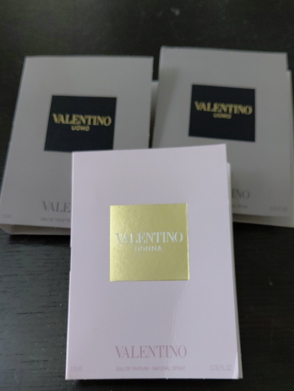 Set of 3 Valentino Donna Pale Pink Box with Gold Plaque